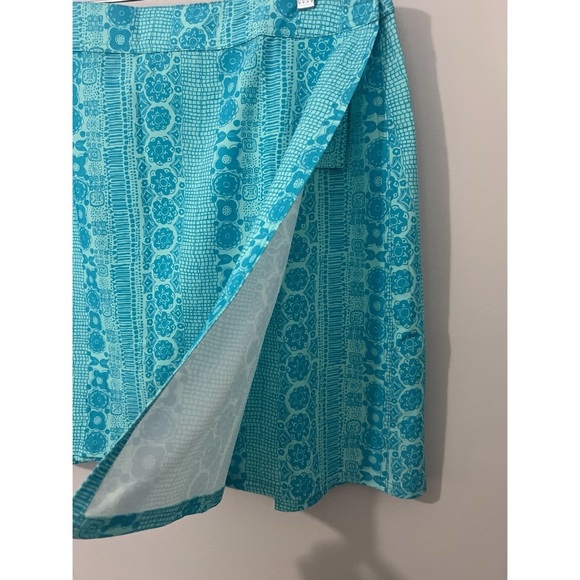 RipSkirt Hawaii Skirt Women’s XXL Teal Blue Print Paía Beach Glass Wrap Cover Up - Picture 6 of 11
